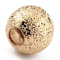 Long-Lasting Plated Brass Beads, Textured Beads, Round