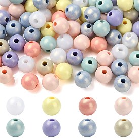 100 шт. окрашенных распылением смоляных шариков, прорезиненный стиль, круглые