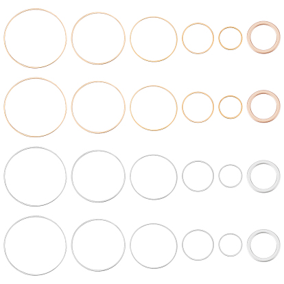 72Pcs 12 Style Alloy Linking Rings, for Jewelry Making, Ring