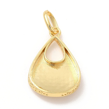 Brass Pendants, with Enamel, Real 18K Gold Plated, Long-Lasting Plated, Teardrop with Evil Eye Charm