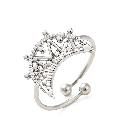 304 brazalete abierto de acero inoxidable, luna