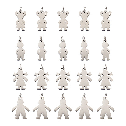 316 подвески из нержавеющей стали, мальчик и девочки