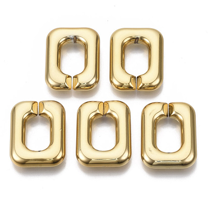 CCB Plastic Linking Rings, Quick Link Connectors, For Jewelry Cross Chains Making, Rectangle