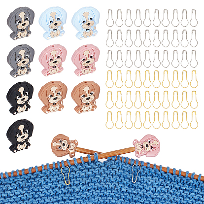 Силиконовые бусины для спиц своими руками для собак/ограничители для спиц с маркерами петель, с железными булавками для килта