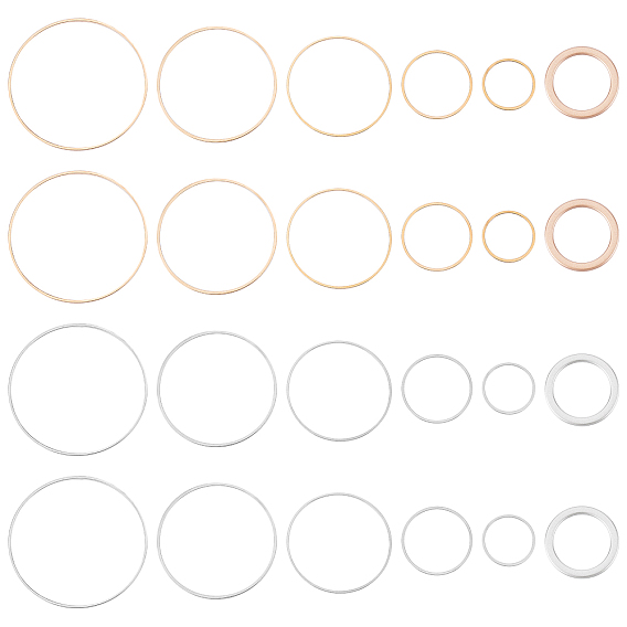 72Pcs 12 Style Alloy Linking Rings, for Jewelry Making, Ring