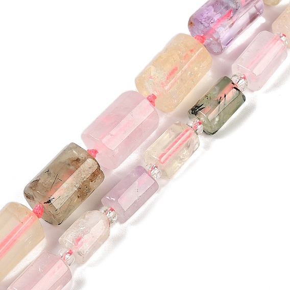 Природные смешанные камень бисер пряди, граненые, колонка