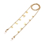 304 Stainless Steel Eyeglasses Chains, Neck Strap for Eyeglasses, with Curb Chains, Lobster Claw Clasps and Rubber Loop Ends
