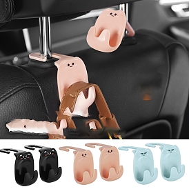 Car Seat Headrest Hooks, for Vehicle Decoration, Cartoon Face