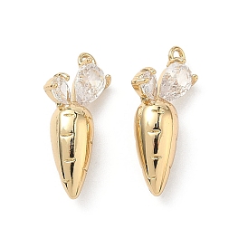 Латунные микро проложить кубического циркония подвески, морковные прелести