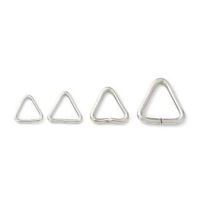 201 Stainless Steel Triangle Linking Ring, Buckle Clasps, Quick Link Connector, Fit for Top Drilled Beads, Webbing, Strapping Bags