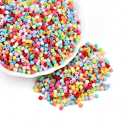 8/0 бисер стеклянный непрозрачный, цветка сливы