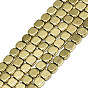 Electroplate Non-magnetic Synthetic Hematite Beads Strands, Square