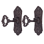 Pomo de puerta antiguo de hierro fundido, manija de la puerta