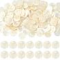 180шт. подвески из ракушек капиз, плоско-круглые