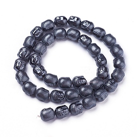 Non-magnetic Synthetic Hematite Beads Strands, Buddha Head