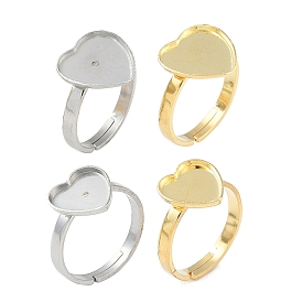 304 регулируемые кольцевые компоненты из нержавеющей стали, настройки кольца чашки безеля, сердце