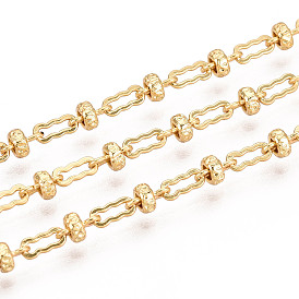 Латунные плоские круглые цепи с прямоугольными звеньями, пайки, с катушкой