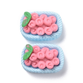 Opaque Resin Cabochons, DIY Accessories, Cherry