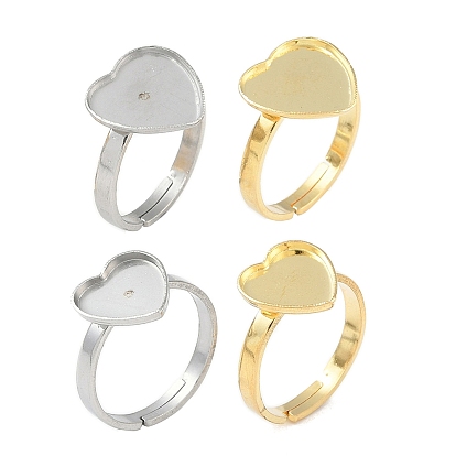 304 регулируемые кольцевые компоненты из нержавеющей стали, настройки кольца чашки безеля, сердце