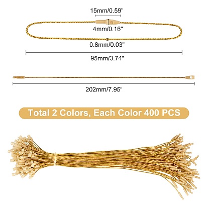PandaHall Elite 800Pcs 2 Colors Polyester Cable Ties, Tie Wraps, Zip Ties, Wire Twist Ties, for Party Decoration