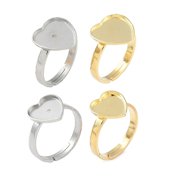 304 регулируемые кольцевые компоненты из нержавеющей стали, настройки кольца чашки безеля, сердце