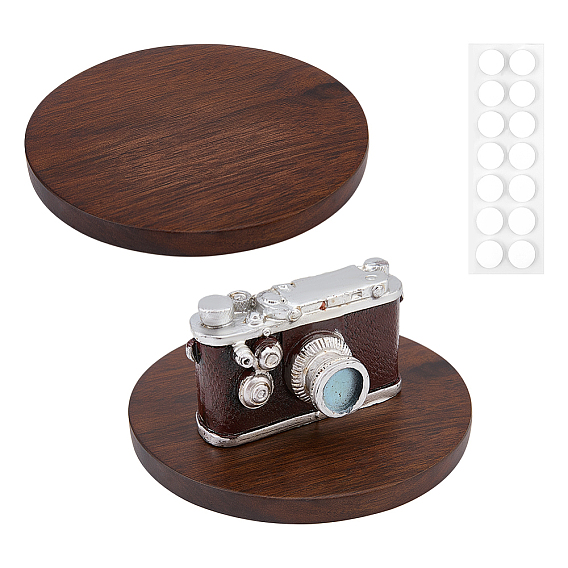 1Pc Wood Display Pedestals, with Stickers