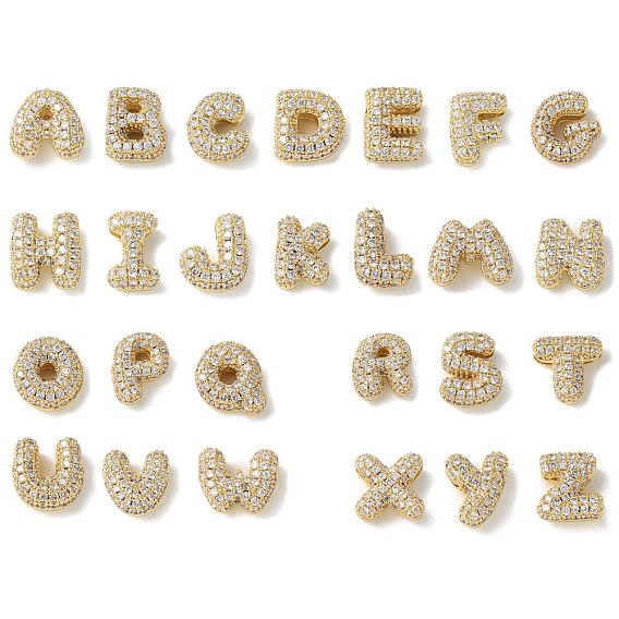 Латунные микро проложить кубического циркония бусы, стойки покрытие, долговечный, реальный 18 k позолоченный