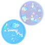Halloween Witch Pattern Silicone Holographic Round Coaster Molds, Resin Casting Coaster Molds, For UV Resin, Epoxy Resin Craft Making