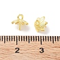 925 Sterling Silver Peg Bails Pin Charms, for Baroque Pearl Making, 6-Petal Flower