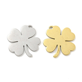 304 Stainless Steel Pendants, Clover Charms
