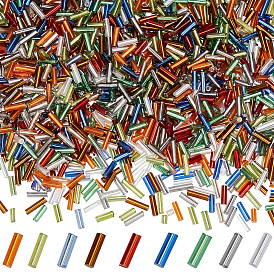 50g стеклярусные бусины, серебряная линия