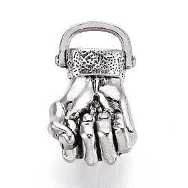 Сплавочные подвески тибетского стиля, рука, без кадмия и без свинца