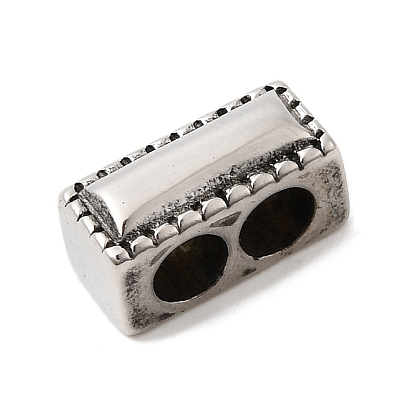 304 распорные втулки из нержавеющей стали, для изготовления кожаных браслетов, прямоугольные