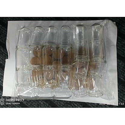 Glass Dome Cloche Cover, Bell Jar, with Cork Base, For Doll House Container, Dried Flower Display Decoration