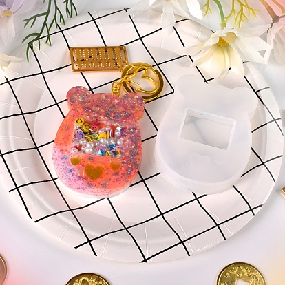 DIY Quicksand Silicone Molds, Resin Casting Molds, For DIY UV Resin, Epoxy Resin Craft Making, Bear with Heart