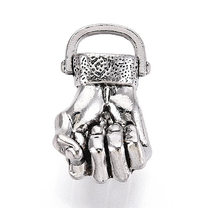 Сплавочные подвески тибетского стиля, рука, без кадмия и без свинца