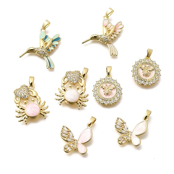 Латунные подвески с фианитами, с emanel, долговечный