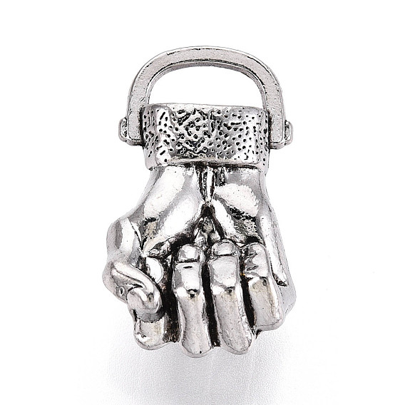 Сплавочные подвески тибетского стиля, рука, без кадмия и без свинца