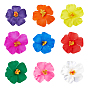 9 piezas 9 colores flor eva cocodrilo accesorios para el cabello, pinzas para el cabello de la garra de la aleación, dorado