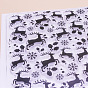 Christmas Reindeer & Snowflake Clear Silicone Stamps, for DIY Scrapbooking, Photo Album Decorative, Cards Making, Stamp Sheets