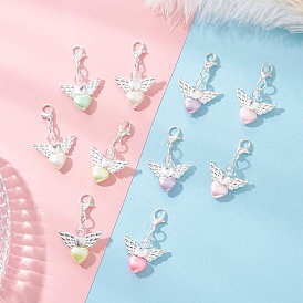 Подвеска в форме ангела из непрозрачного акрила, Сплав с застежками когтя омара