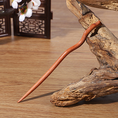 Minimalist Sandalwood Hairpin for Traditional Chinese Dress Women's Hairstyles
