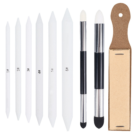 Наборы для рисования, включая 2шт. губчатые ручки и 6шт. бумажный ластик, маркер и 1шт. карандаш, указка и наждачная бумага