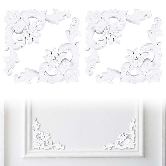 PU Ornate Wall Decorations, Decorative 3D Scrollwork Panel for Living Rooms & Bedrooms