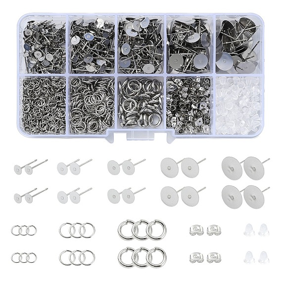 Наборы для изготовления сережек-гвоздиков из нержавеющей стали своими руками 304