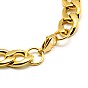 304 Stainless Steel Curb Chain/Twisted Chain Bracelets, with Lobster Claw Clasps, 8-5/8 inch(220mm), 12mm
