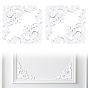 PU Ornate Wall Decorations, Decorative 3D Scrollwork Panel for Living Rooms & Bedrooms