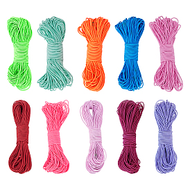 200m 10 couleurs cordon élastique en polyester, ronde