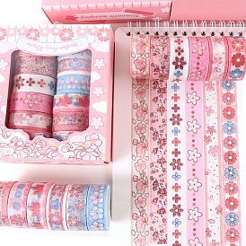 Flower Paper Decorative Tapes, for Arts, DIY Crafts, Journals, Planners, Scrapbook, Wrapping