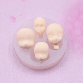 DIY Silicone Doll Face Molds, for Doll Making, Resin Casting Molds, For UV Resin, Epoxy Resin Jewelry Making